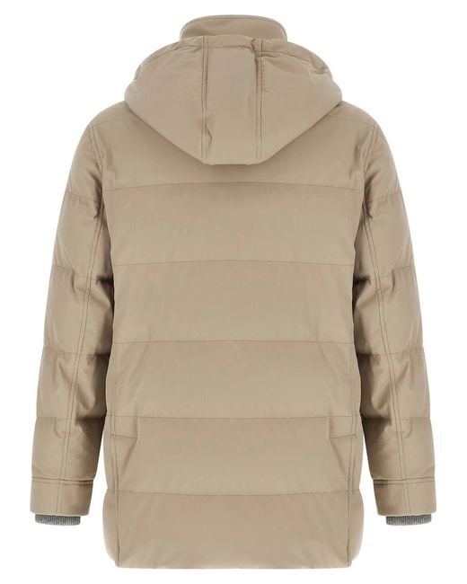 Brunello Cucinelli Natural Quilted Parka for men