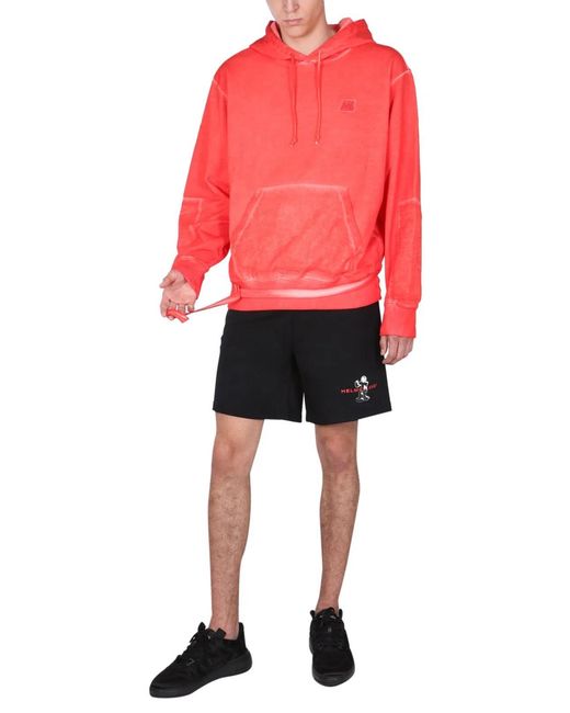 Helmut Lang Red Military Sweatshirt for men