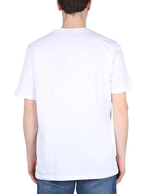 Boss White Logo Print Tshirt for men