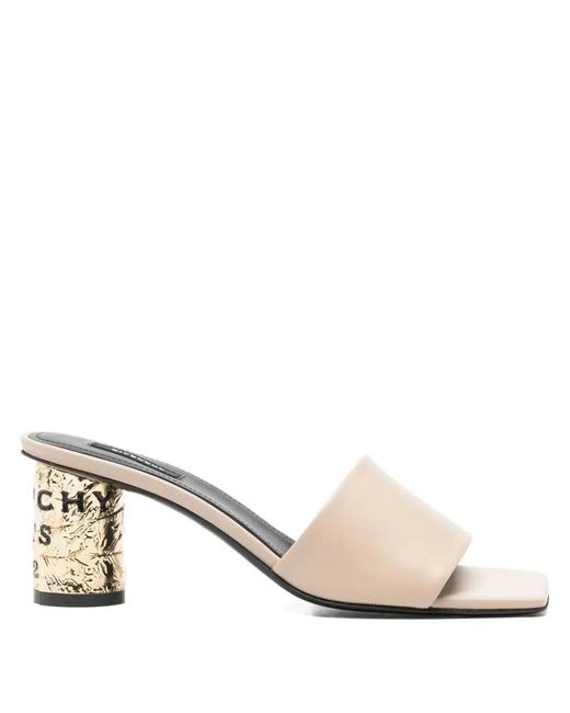 Givenchy Natural Tape Heeled Leather Mules