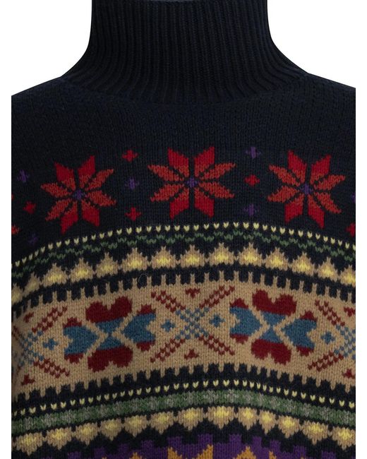 Polo Ralph Lauren Black Wool And Cashmere Turtleneck Sweater
