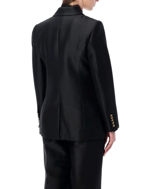 Zimmermann Blue Hypnotic Wool-Silk Blend Tailored Jacket