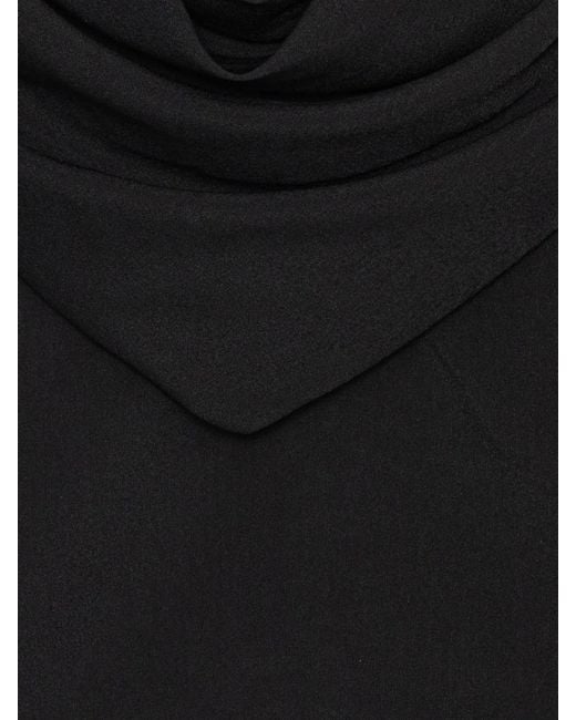 ROTATE BIRGER CHRISTENSEN Black Draped Blouse