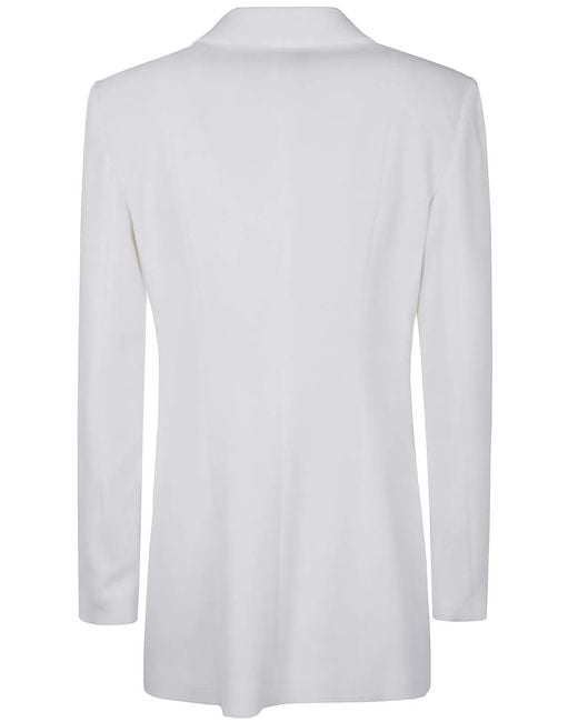 Emporio Armani White Satin Blazer