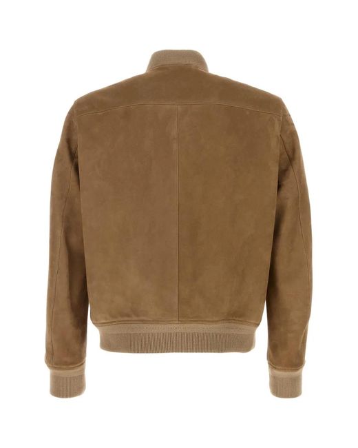 Tom Ford Brown Light Suede Bomber for men