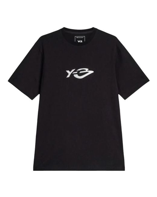 Y-3 Black Logo Ls Tee for men