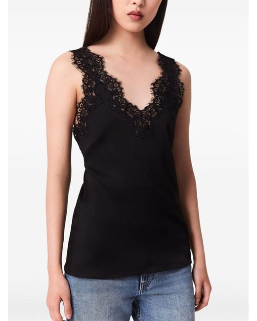 Stella McCartney Black Lace-Trimmed Top