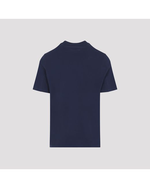 Brunello Cucinelli Blue Cadetto Cotton T-Shirt for men