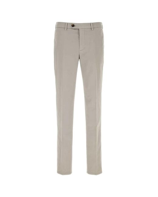 Brunello Cucinelli Gray Light Stretch Cotton Pant for men