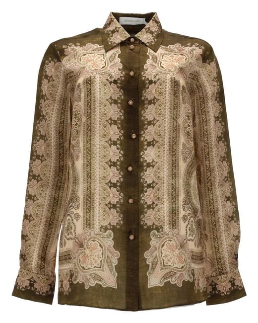 Zimmermann Brown Camicia Luna