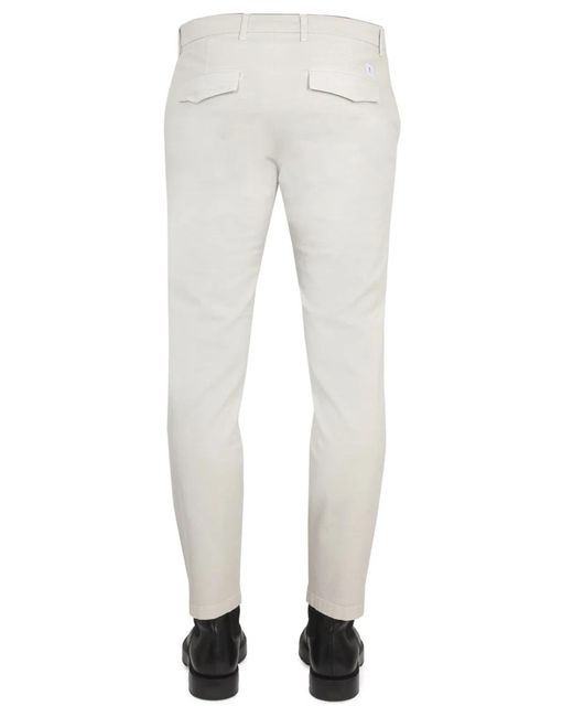 Department 5 Gray Pants With Logo Patch for men