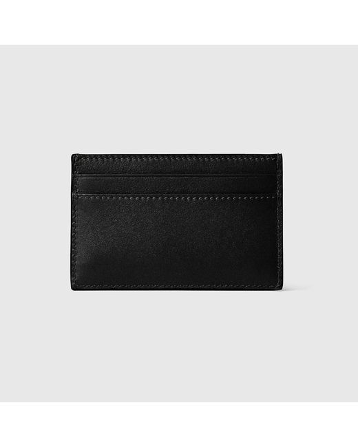 Gucci Black Leather Card Holder for men