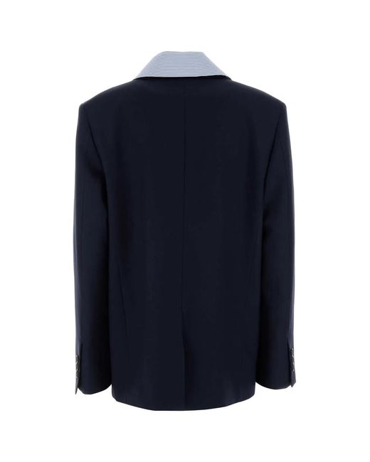 Miu Miu Blue Wool Blazer