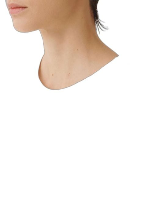 Fabiana Filippi White Jersey T-Shirt With Luminous Thread