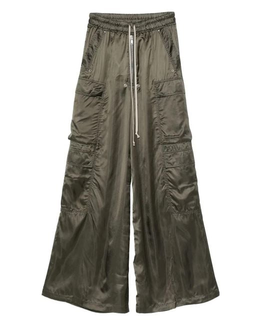Rick Owens Green Carco Drawstring Trousers