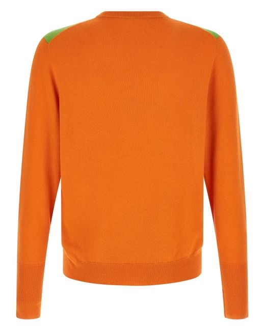 Ballantyne Orange 'Classic Diamond' Sweater for men