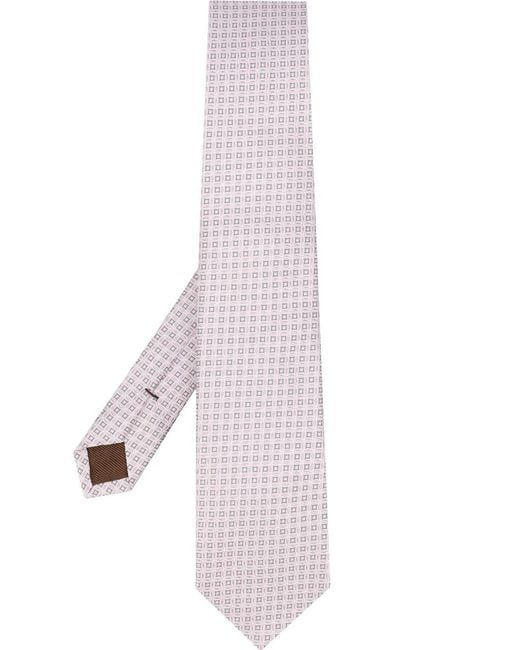 Church's White Silk Standard Tie 8 Cm Fantasy for men