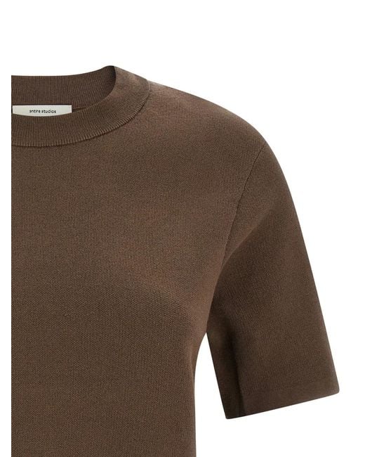 Entire studios Brown Mercerized Cotton T-Shirt