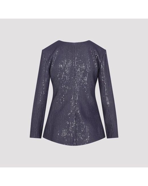 Giorgio Armani Blue Polyester Jacket