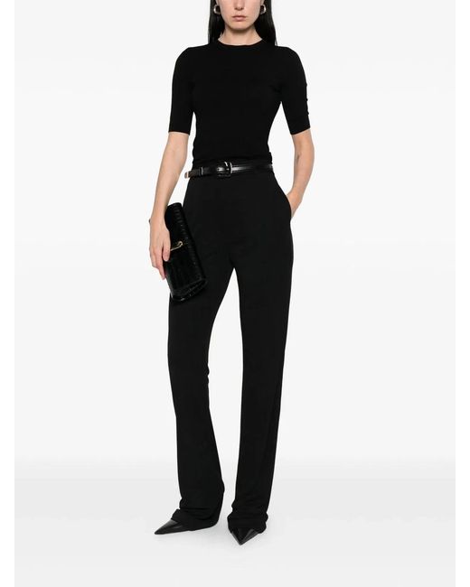 Max Mara Black Mxsottano Viscosa Poli Top