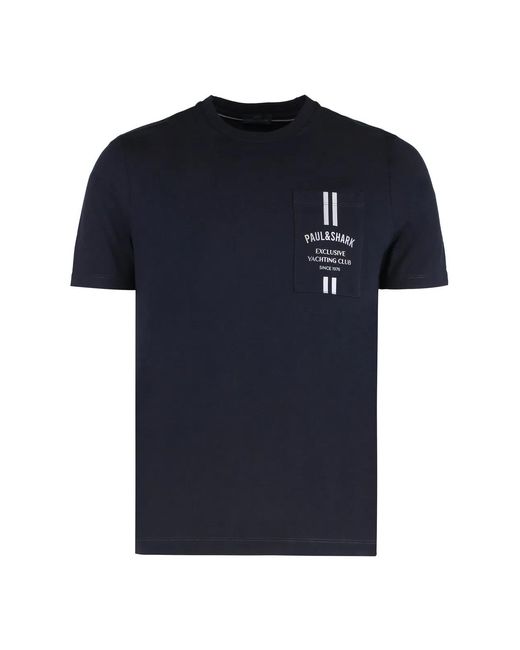 Paul & Shark Blue Paul & Shark Cotton Crew-Neck T-Shirt for men