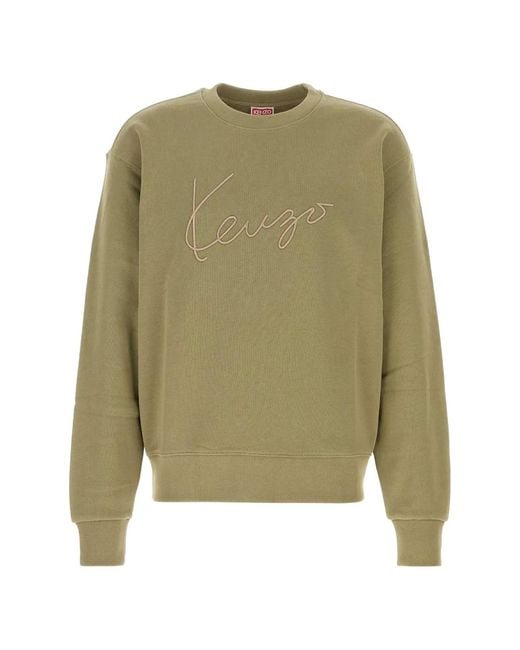 KENZO Green Signature Embroidered Sweatshirt for men