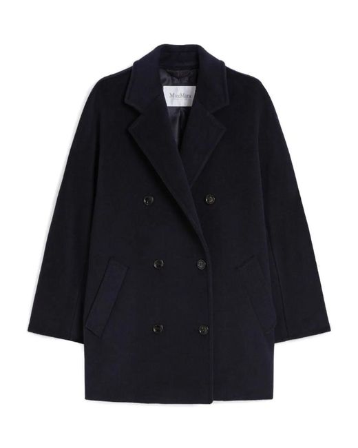 Max Mara Blue Rebus Short Coat