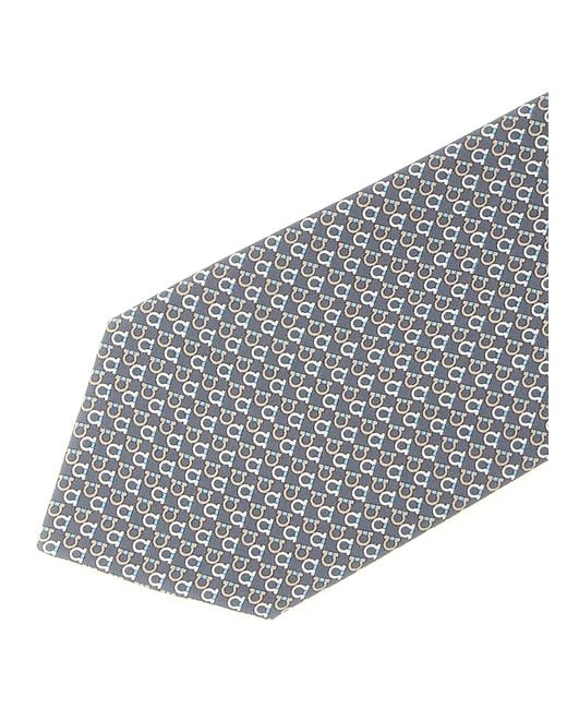 Ferragamo White 'Chicca' Tie for men