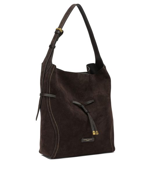 Gianni Chiarini Black Cow Leather Polyester Polyurethane Cotton Shoulder Bags