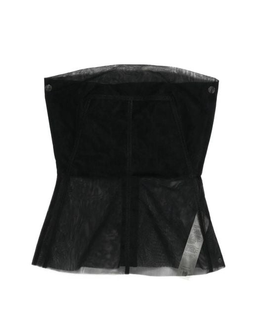 Rick Owens Black Bustier Top