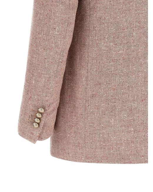 Tagliatore Brown Cotton Blazer