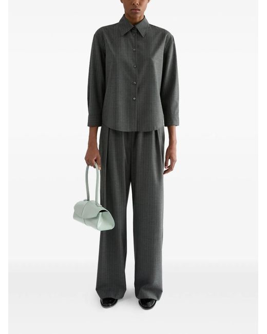 Jil Sander Gray Wool Shirt
