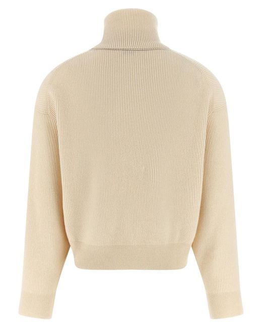 Brunello Cucinelli Natural English Ribbed Sweater