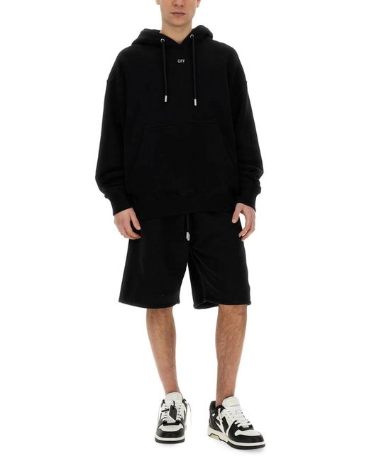 Off-White c/o Virgil Abloh Black Bermuda With Logo for men