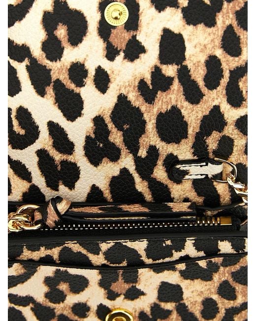 Ganni Black 'Leopard' Print Card Holder