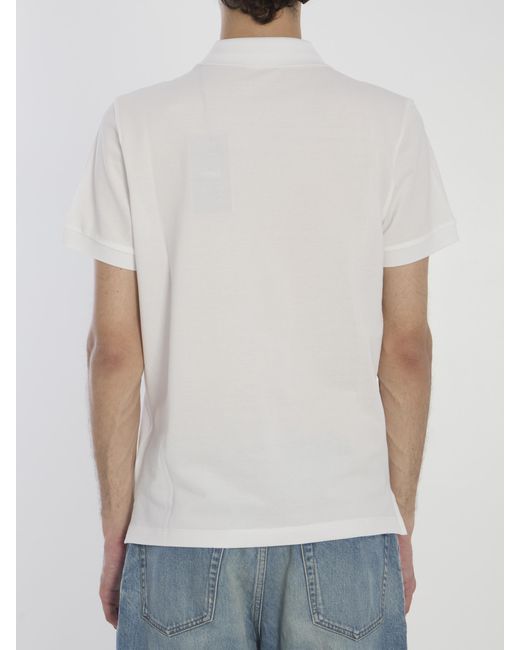 Fendi White Polo With Logo for men