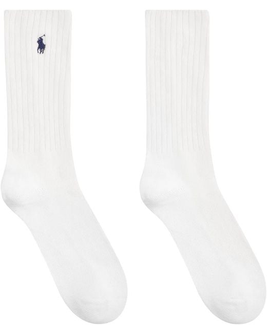 Polo Ralph Lauren White Cotton Socks With Logo for men