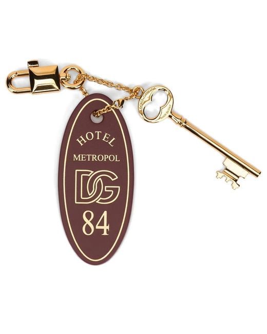Dolce & Gabbana Metallic Dolce & Gabbana Keychain With Leather Tassel