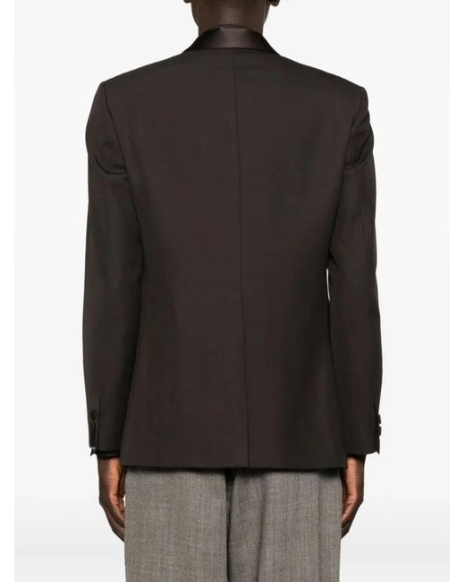 Fendi Black Wool Crêpe Blazer for men