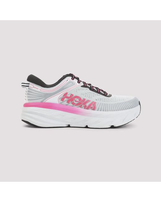 Hoka One One Pink Light Textile Synthetic Sneakers
