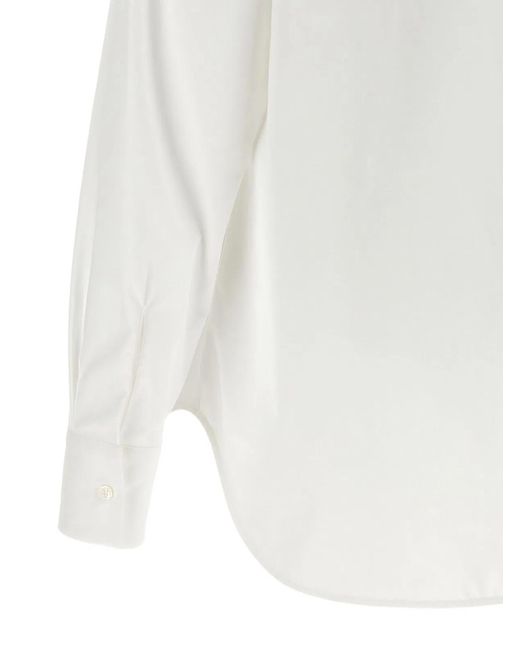 Ermanno Scervino White Embroidery Floral Cut-Outs Shirt