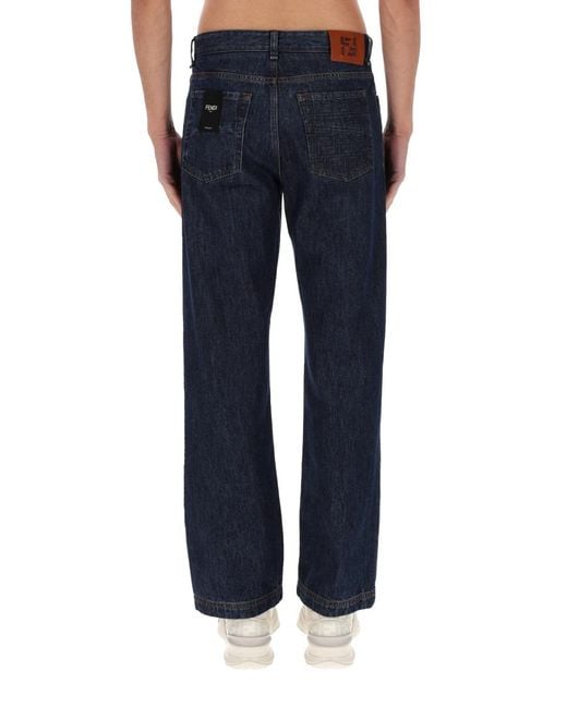 Fendi Blue Regular Fit Jeans for men