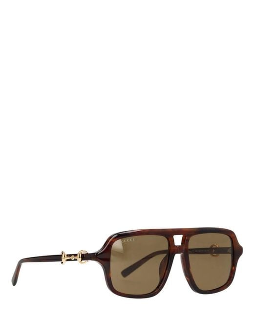 Gucci Gray "Navigator" Sunglasses for men