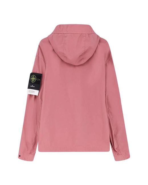Stone Island Pink Light Compact Touch Poly-Tc Jacket for men