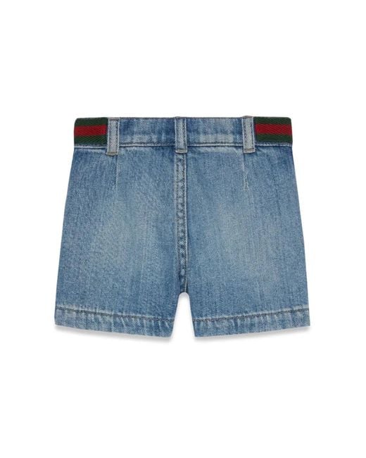 Gucci Blue B Bermuda Organic Denim