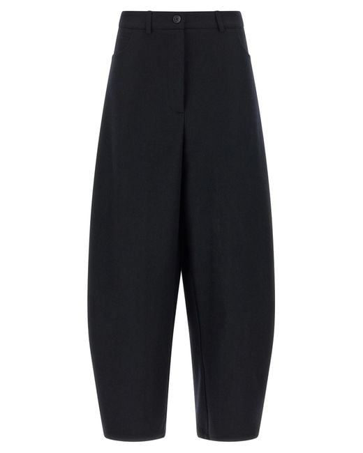 Nude Blue Barrel Silhouette Pants