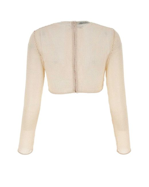 Prada White Sand Beads Top