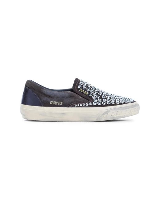 Golden Goose Deluxe Brand Blue Dark Studs Slip-On