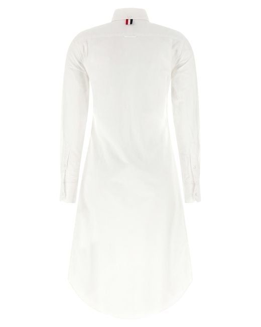 Thom Browne White 'Oxford' Chermisier Dress