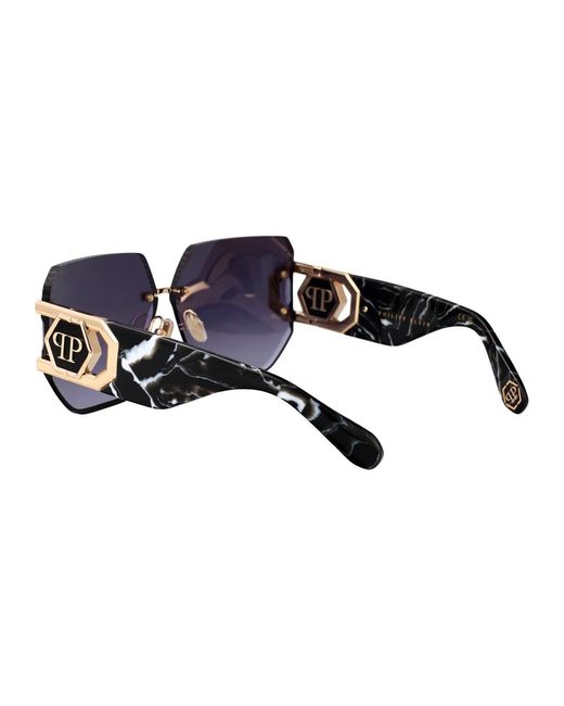 Philipp Plein Blue Rose Acetate+Metal Sunglasses